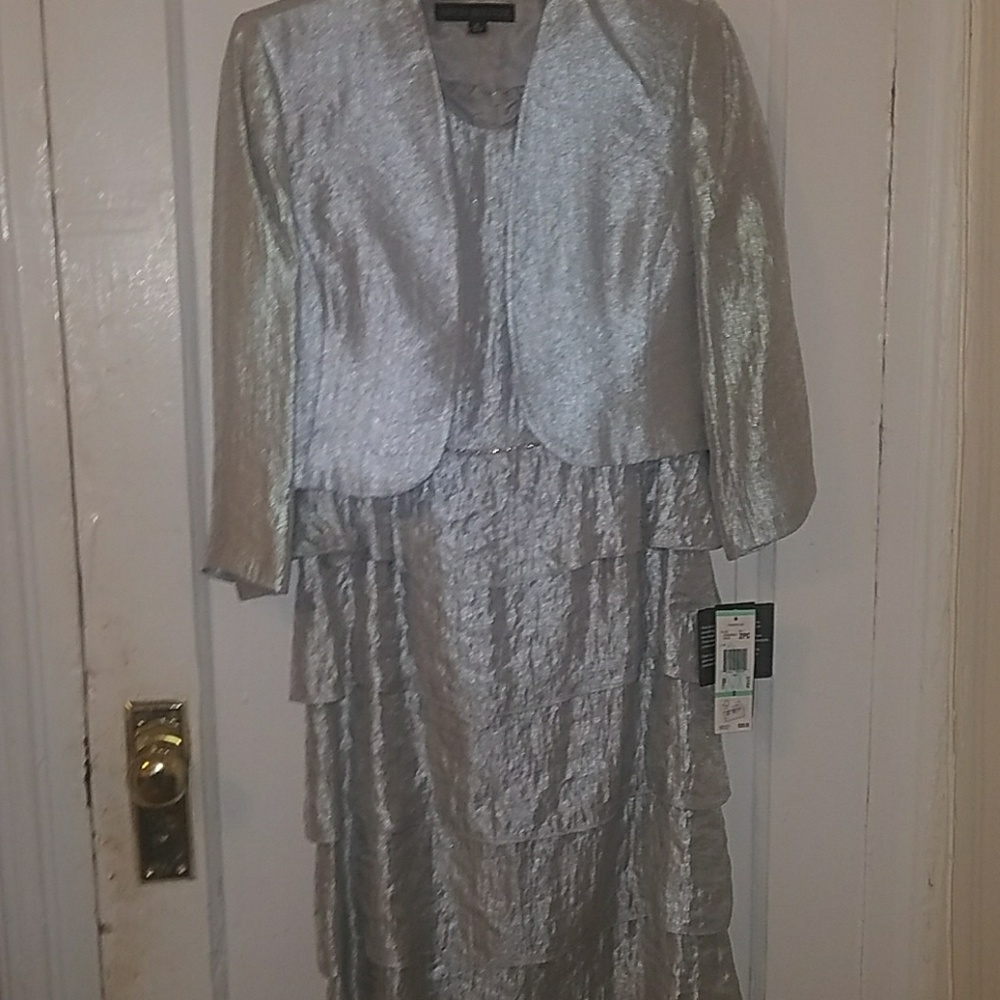 Nipon Boutique Silver Dress & Coat